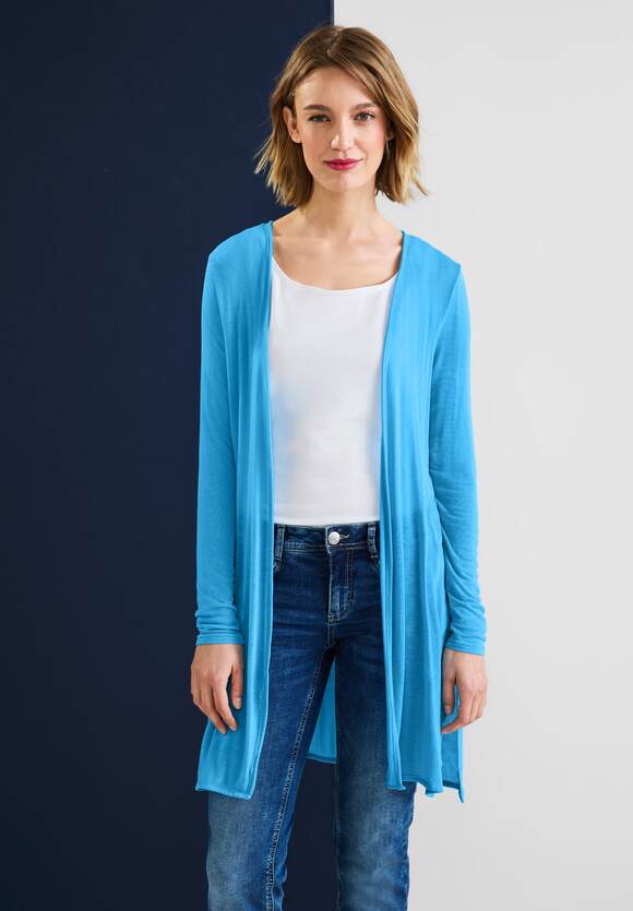 STREET ONE Lange Shirtjacke Damen - Splash Blue | STREET ONE Online-Shop