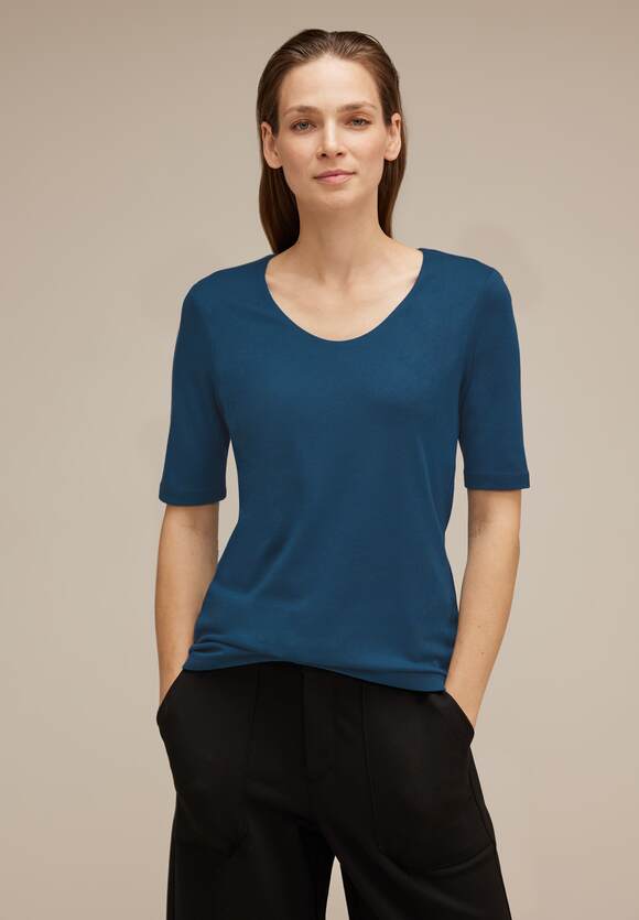 Online-Shop T-Shirt in Deep ONE Blue ONE - Crash STREET Optik | Damen STREET