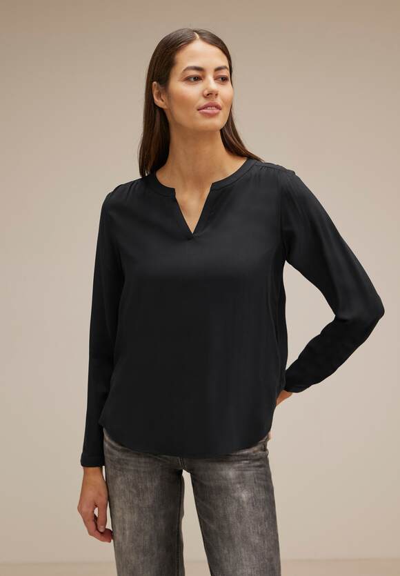 in Bamika STREET Black Style Online-Shop ONE Bluse STREET Unifarbe - - | Damen ONE