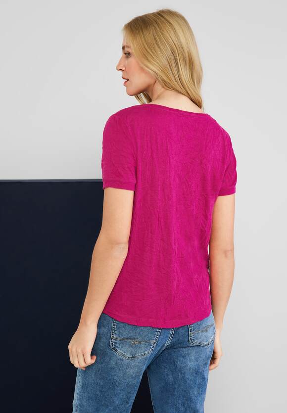 STREET ONE Crash Shirt in Damen - ONE Pink - Online-Shop Style Unifarbe Nu STREET Gerda 