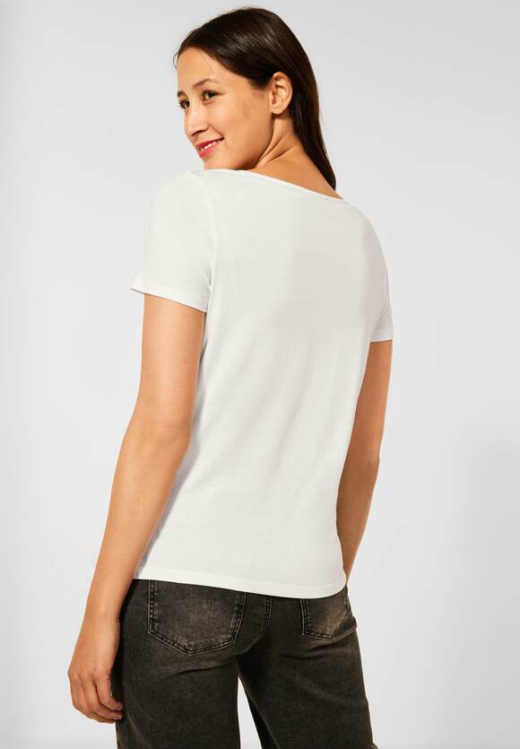 STREET ONE T-Shirt mit Wording Print Damen - Off White | STREET ONE  Online-Shop