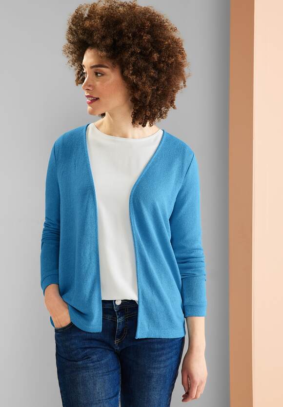 STREET ONE Offene Shirtjacke Damen - Style Nette - Splash Blue | STREET ONE  Online-Shop