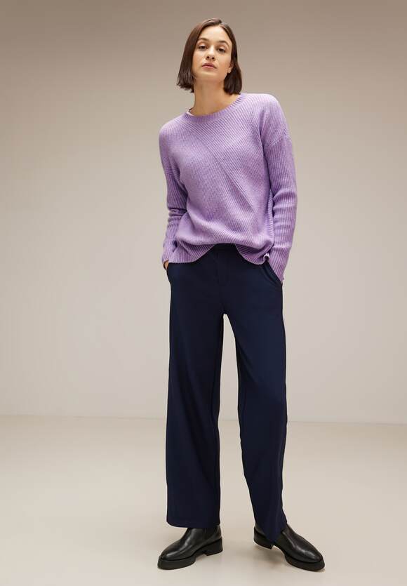 STREET ONE Pullover mit Struktur Melange Damen | ONE Soft - Online-Shop Lilac STREET Pure