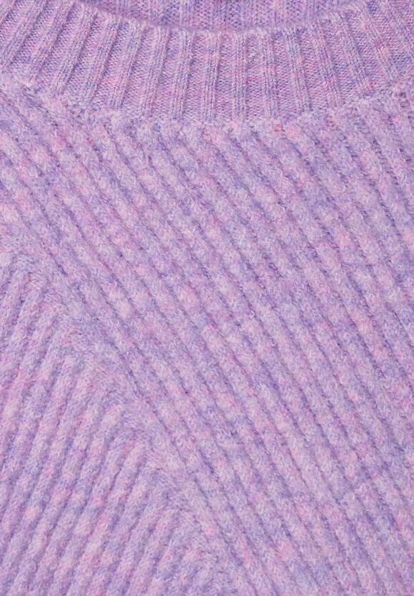 STREET ONE Pullover mit Struktur Damen - Soft Pure Lilac Melange | STREET  ONE Online-Shop