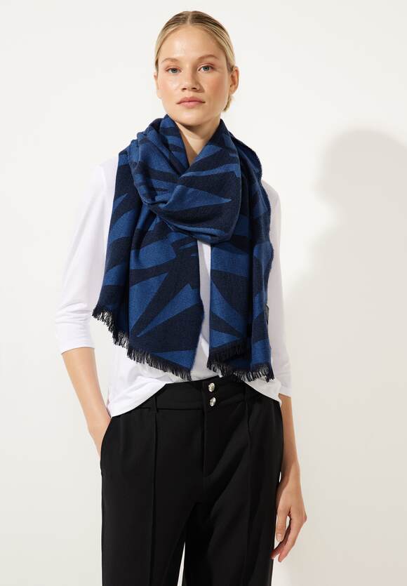 STREET ONE Softer Schal mit STREET Online-Shop | ONE Muster Damen Deep - Blue