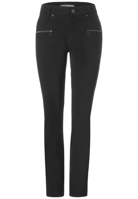 STREET ONE Slim Fit | Damen ONE York Online-Shop Hose STREET - Technostretch Style Black 