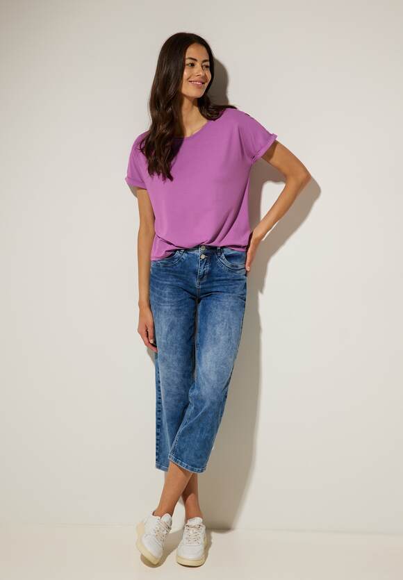STREET | Damen Crista Meta - Unifarbe T-Shirt Online-Shop - in ONE STREET Style Lilac ONE