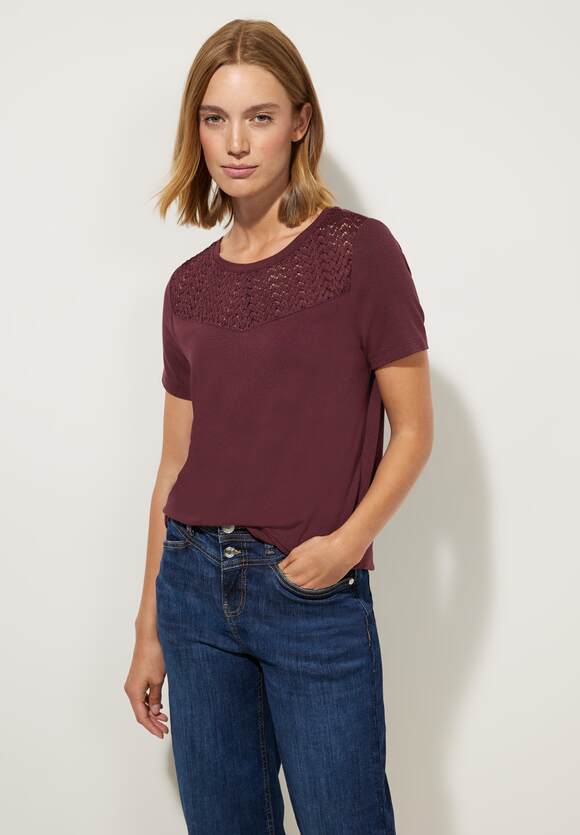 STREET ONE Shirt mit Karrée Ausschnitt Damen - Style Pania - Meadow Green | STREET  ONE Online-Shop