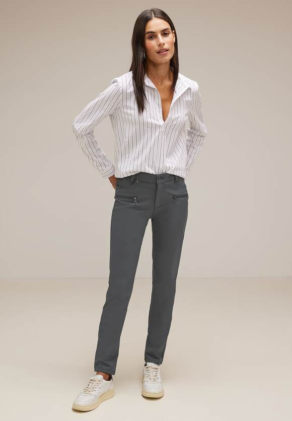 Fit Pure Hose Online-Shop Slim Grey ONE ONE Damen - Technostretch - York Style | STREET STREET