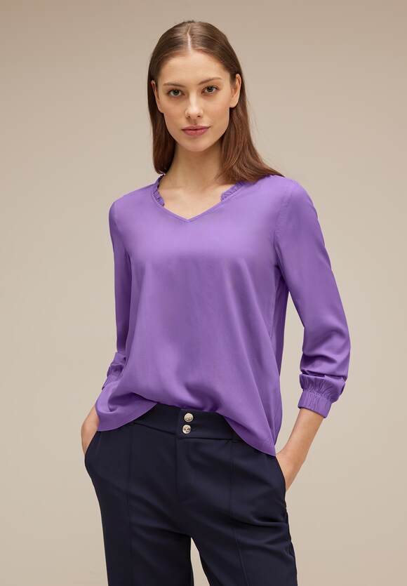 Bamika Deep Lilac - Print | Viskosebluse - mit Damen Style ONE Pure ONE Online-Shop STREET STREET