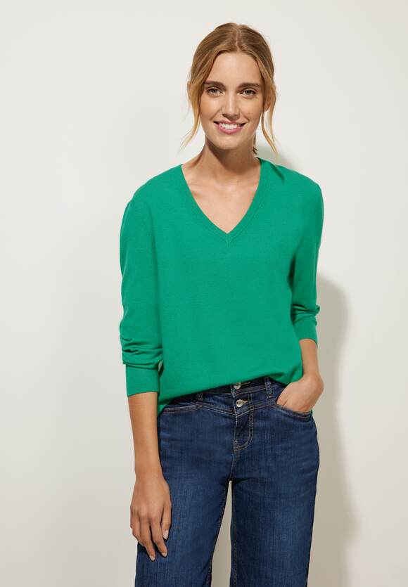 STREET ONE | Karrée Online-Shop ONE Shirt mit Green - STREET Damen - Style Meadow Ausschnitt Pania