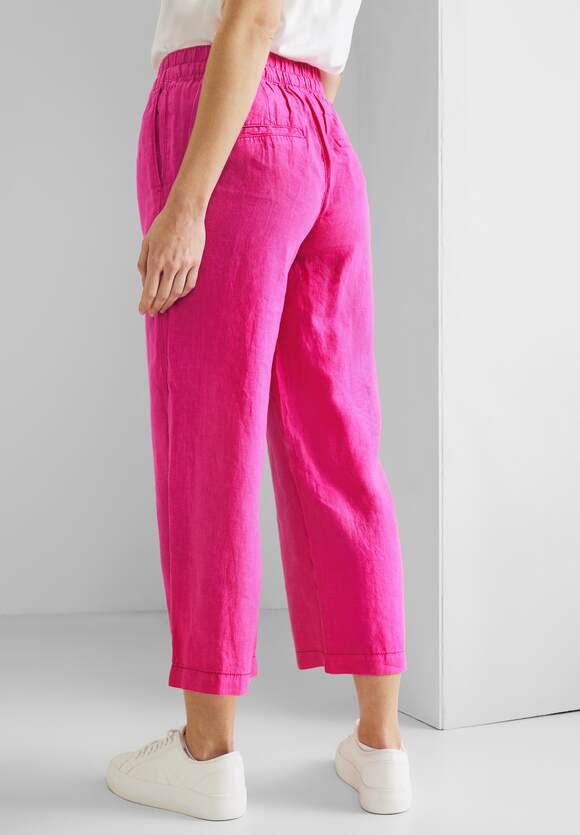Oasis Fit Emee Style | - STREET Online-Shop Leinenhose Loose Damen - ONE STREET ONE Pink