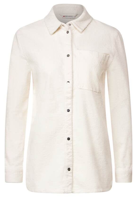 Street One cream white cord overshirt - Krämvit skjortjacka
