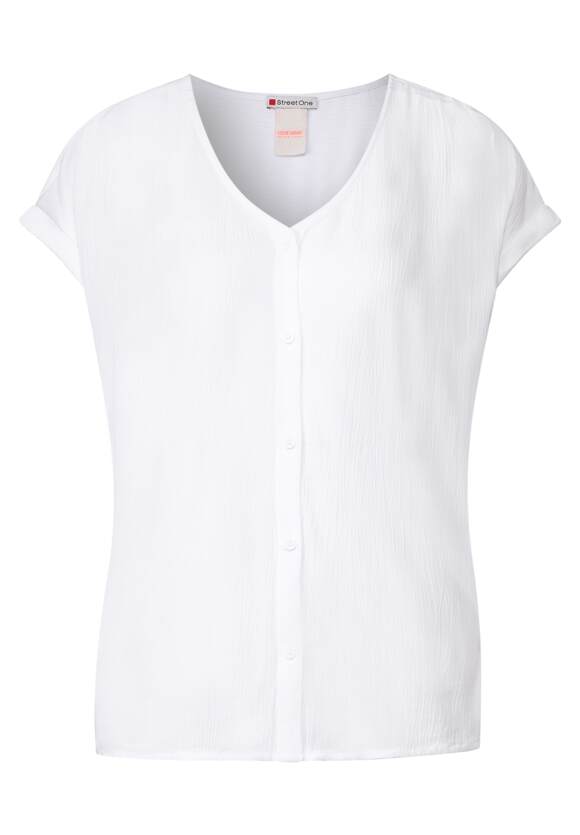 STREET ONE Damen Online-Shop Shirt im - White Materialmix | ONE STREET