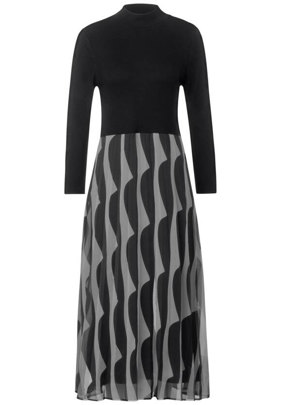 STREET ONE Materialmix Kleid Damen - Black | STREET ONE Online-Shop
