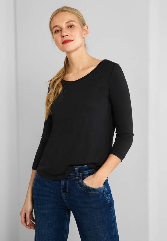 Ärmel Basic mit - STREET Damen | 3/4 Black Gerda Style ONE - ONE Shirt STREET Online-Shop