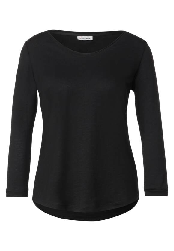 Online-Shop Basic ONE STREET - ONE Ärmel - Shirt Style Black Damen 3/4 | STREET Gerda mit
