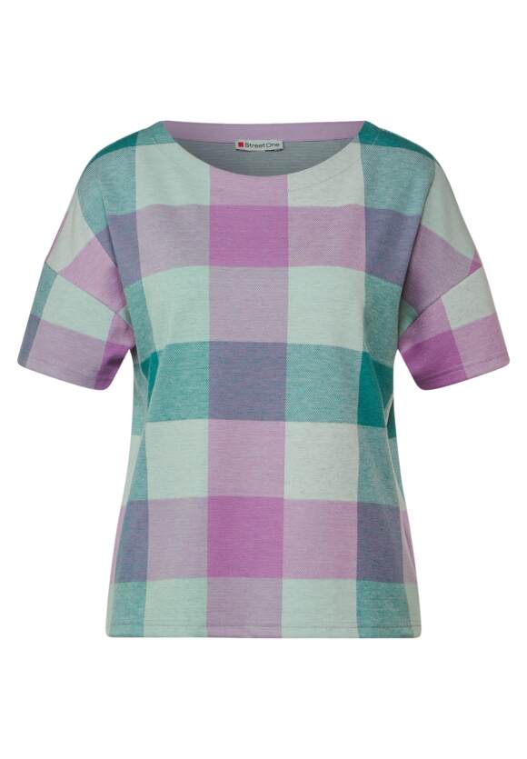 STREET ONE Multicolor Meta Online-Shop Lilac ONE - Karo Damen | Shirt STREET