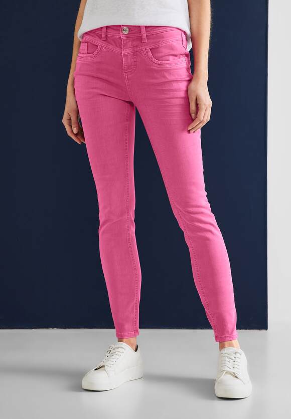 STREET ONE Slim Fit Color Stretch Jeans Damen - Style York - Tamed Rose  Washed | STREET ONE Online-Shop