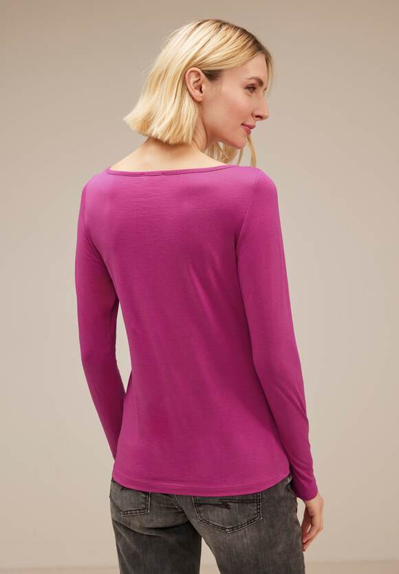 STREET Pink Online-Shop | Damen ONE STREET ONE Bright Basic Langarmshirt - Cozy