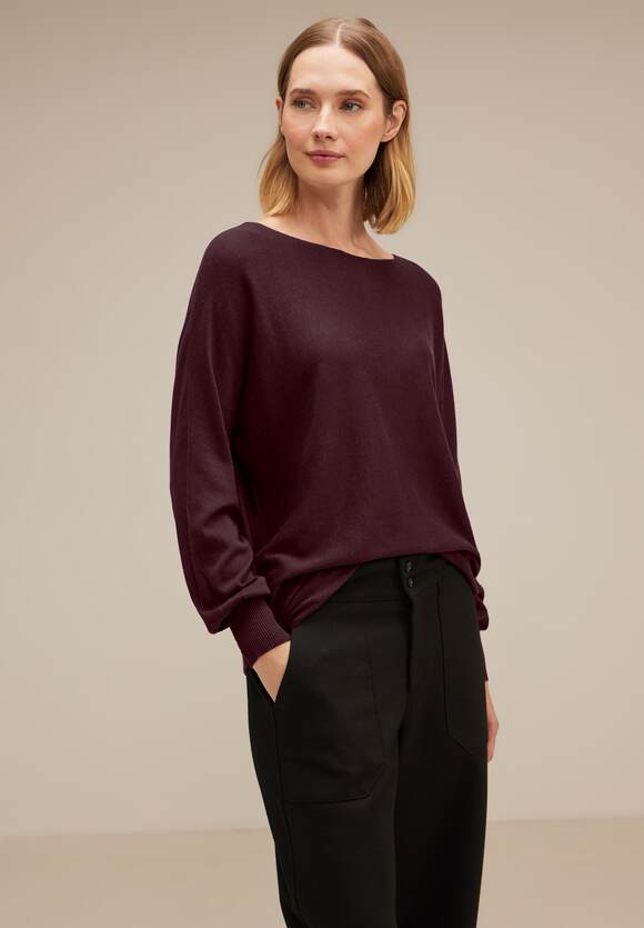STREET ONE Online-Shop - STREET Noreen in | Unifarbe Pullover Damen - Plummy Style ONE Wine