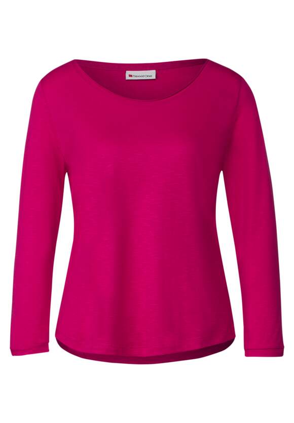 STREET ONE Basic Shirt mit 3/4 Ärmel Damen - Style Gerda - Nu Pink | STREET  ONE Online-Shop