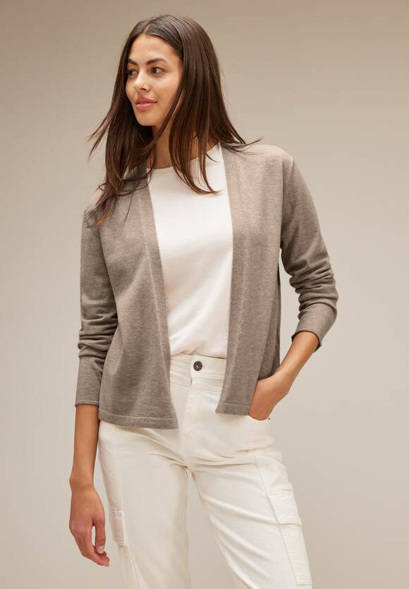 Online-Shop Melange Shirtjacke Jacy Sand ONE STREET - Offene STREET Style Damen Spring - ONE |