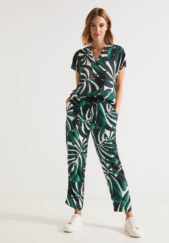 Loose Green Fit mit STREET Online-Shop - Style - | Lagoon ONE ONE Bonny Hose Print STREET Damen