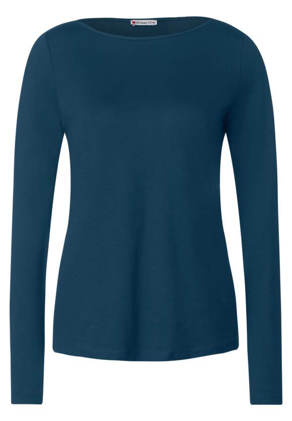 STREET ONE Shirt mit Blue Damen STREET Online-Shop ONE U-Boot-Ausschnitt | Atlantic 
