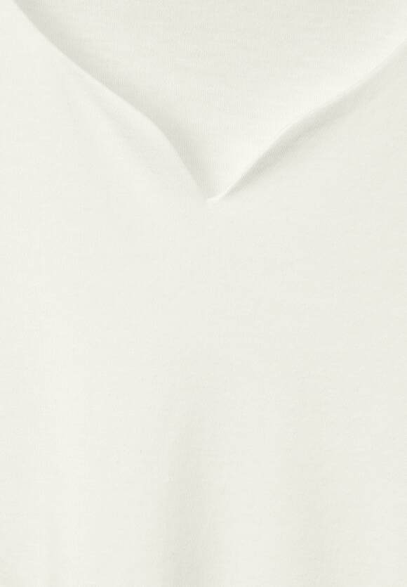 STREET ONE Shirt mit STREET White Online-Shop Damen | Herzausschnitt - Off ONE