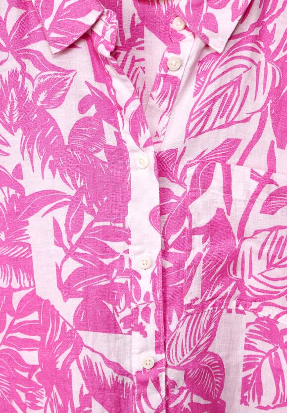 ONE STREET Oasis STREET ONE Online-Shop mit Pink Leinen Print | - Shirtkleid Damen Light