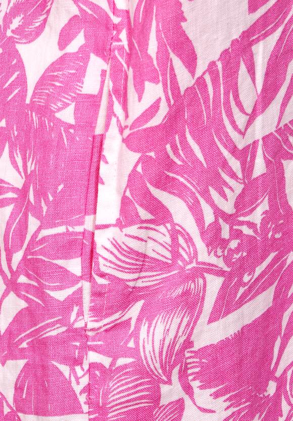 ONE | Online-Shop ONE STREET STREET Damen Print Oasis Pink - Shirtkleid mit Light Leinen
