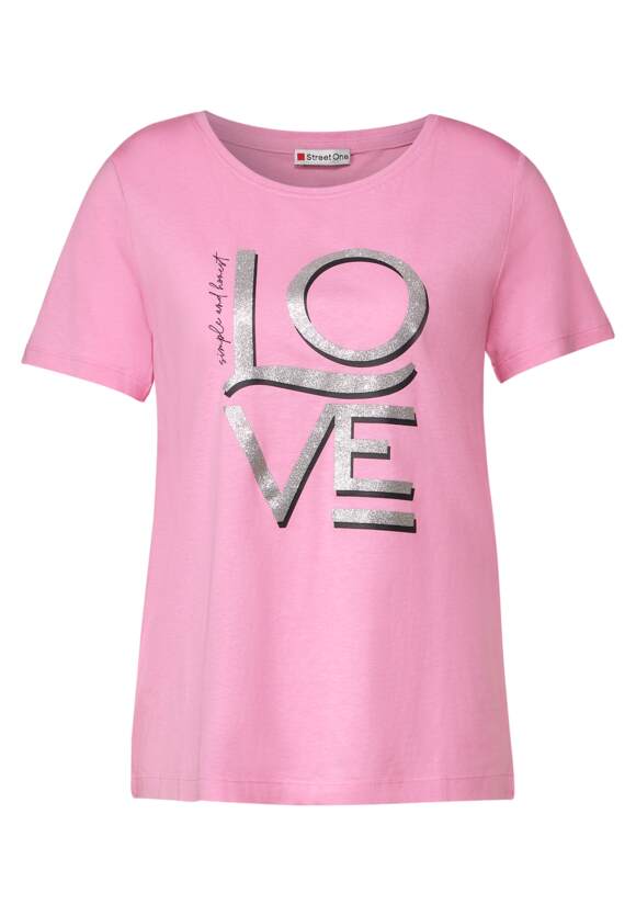 STREET ONE T-Shirt Wording - Damen Rose ONE | Online-Shop mit STREET Wild