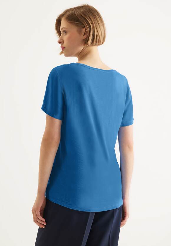 | Online-Shop STREET Materialmix Damen Bay ONE Blue STREET - T-Shirt ONE