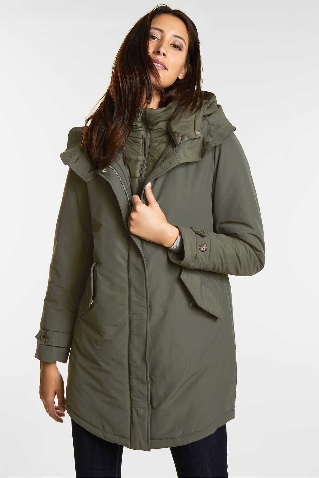 2 in 1 Nylon Parka - woodland green - STREET ONE Online-Shop